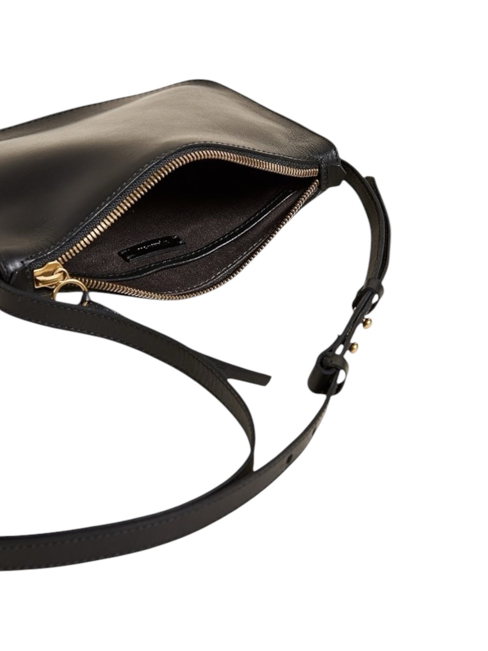 Madewell The Simple Crossbody Sheepskin Leather Bag Black - Picture 6 of 11
